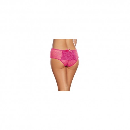 Panty taille basse, ouvert, fronces au dos