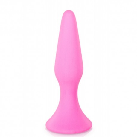 Plug anal ventouse rose moyen base large