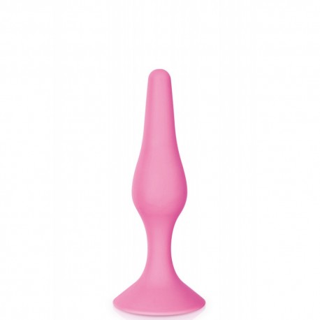 Plug anal ventouse rose taille S