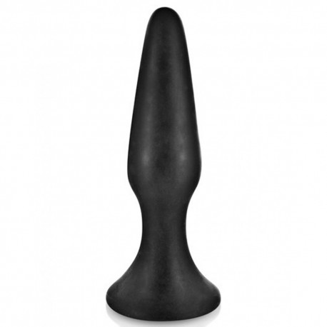 Plug anal noir 12.5cm avec ventouse