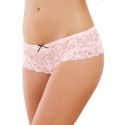 Shorty ouvert vieux rose court en dentelle