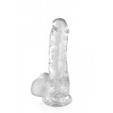 Gode jelly transparent ventouse taille M 17.5cm