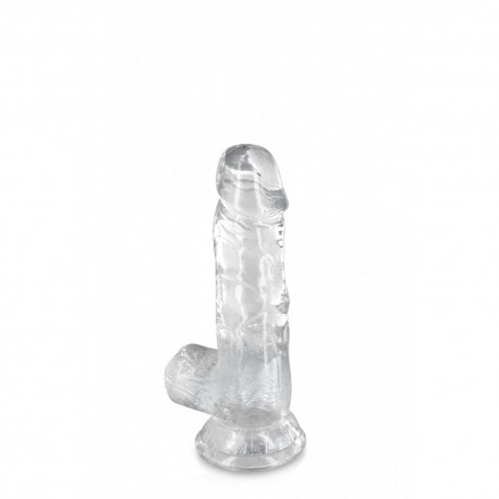 Gode jelly transparent ventouse taille S 15.3cm