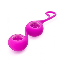 Boules de Geisha rose verre et silicone