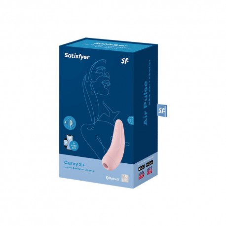 Stimulateur clitoridien connecté rose Curvy 2 Satisfyer - CC597240050
