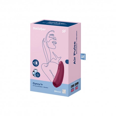 Stimulateur clitoridien connecté bordeaux Curvy 1 Satisfyer - CC5972390214