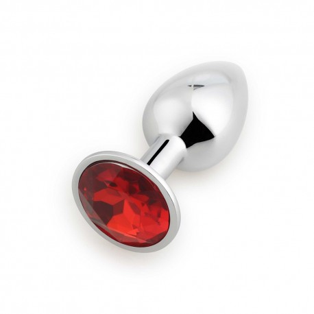 Plug bijou en aluminium bijou rouge Medium - RY-002RED Plug bijou en aluminium bijou rouge Medium - RY-002RED