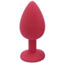 Plug rouge bijou cristal Large - DB-RY069CRED