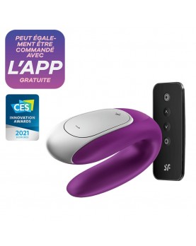 Sextoy de couple vibrant USB connecté Double Fun violet - CC5972560201