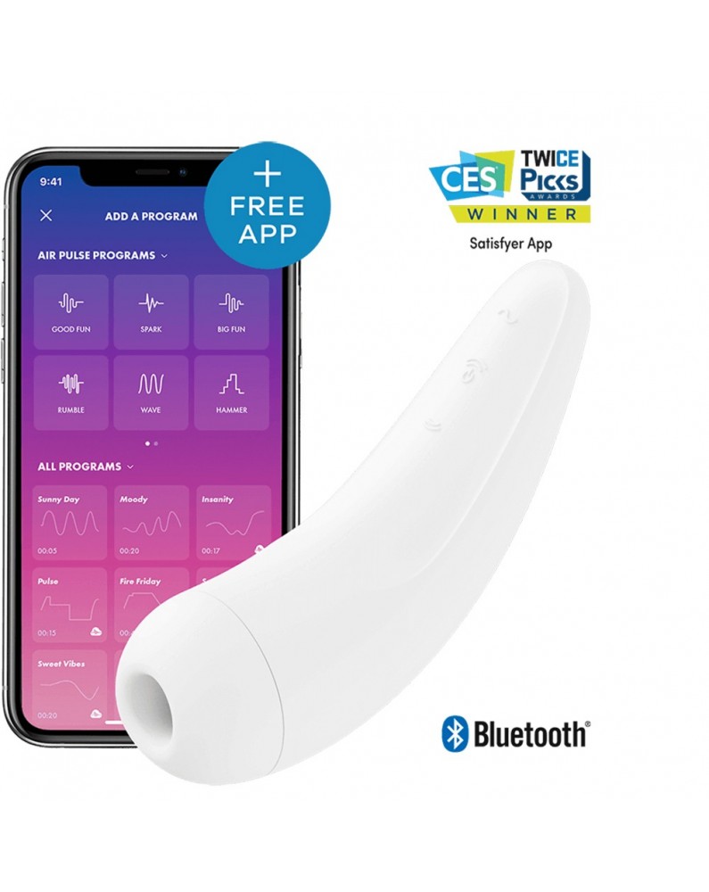 Stimulateur blanc connecté Curvy 2 Satisfyer - CC5972400020 Stimulateur blanc connecté Curvy 2 Satisfyer - CC5972400020