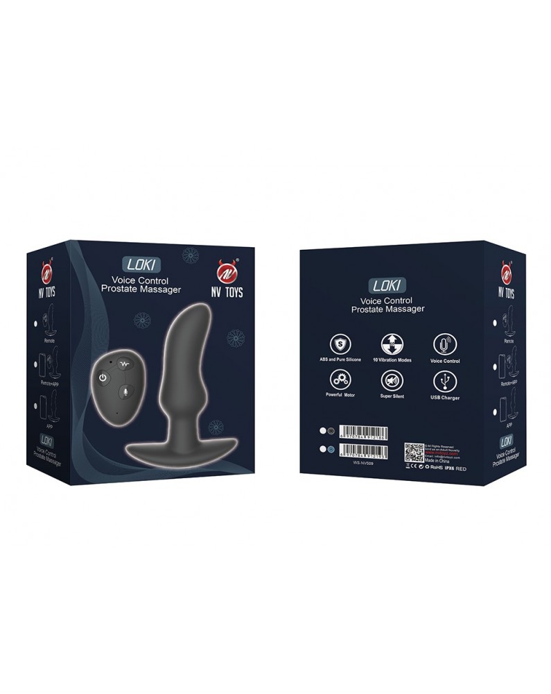 Stimulateur de prostate télécommandé USB avec option commande vocale LOKI - WS-NV509