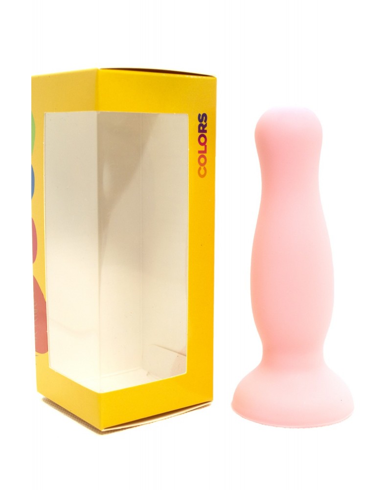 Plug anal ventouse rose pastel taille M - A-001-M-PNK