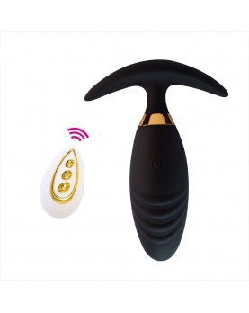 Plug anal vibrant avec télécommande -TOD-064BLK