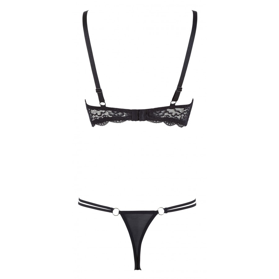 Ensemble soutien-gorge demi seins a armatures et string - R2221098