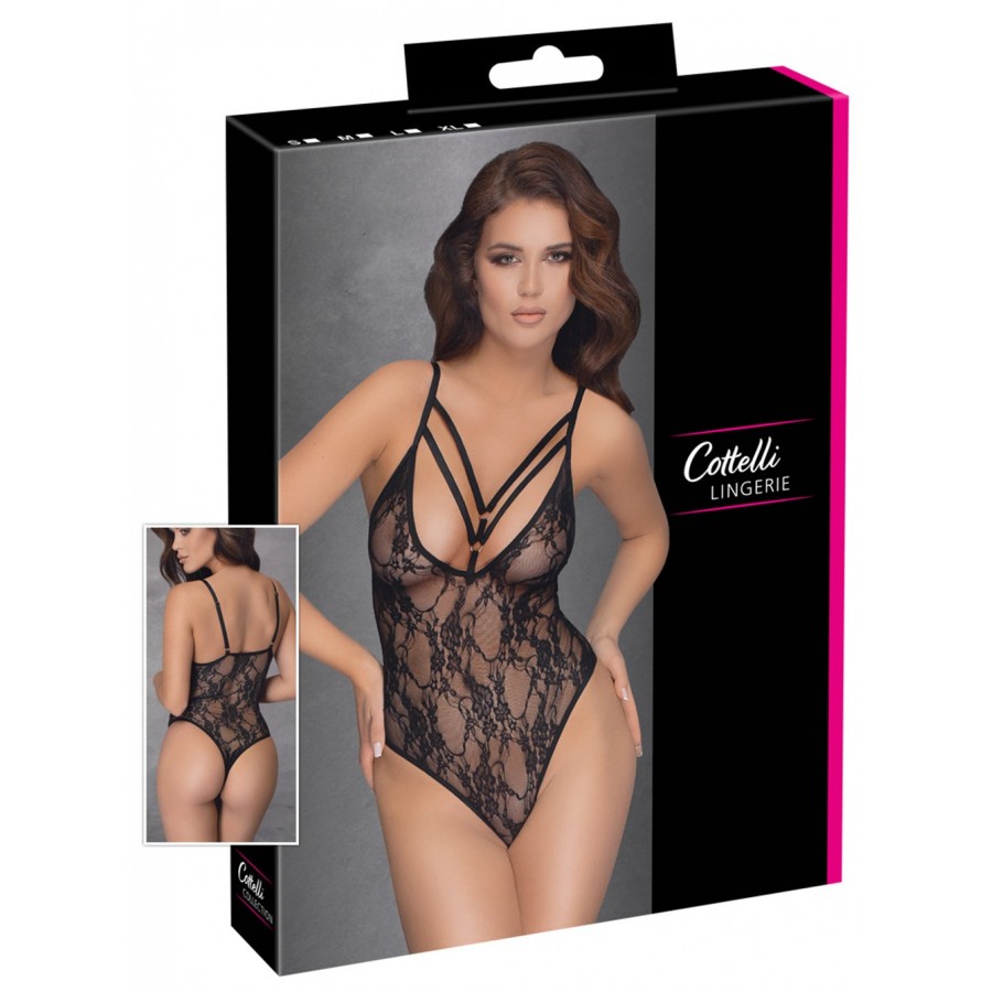 Body string en fine dentelle noire - R2642727