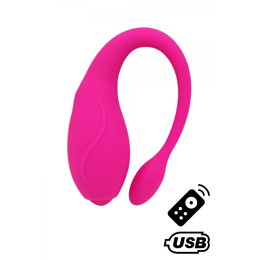 TANDEM Rose, stimulateur pour couple USB avec télécommande en silicone médical - BQ125PNK TANDEM Rose, stimulateur pour couple USB avec télécommande en silicone médical - BQ125PNK