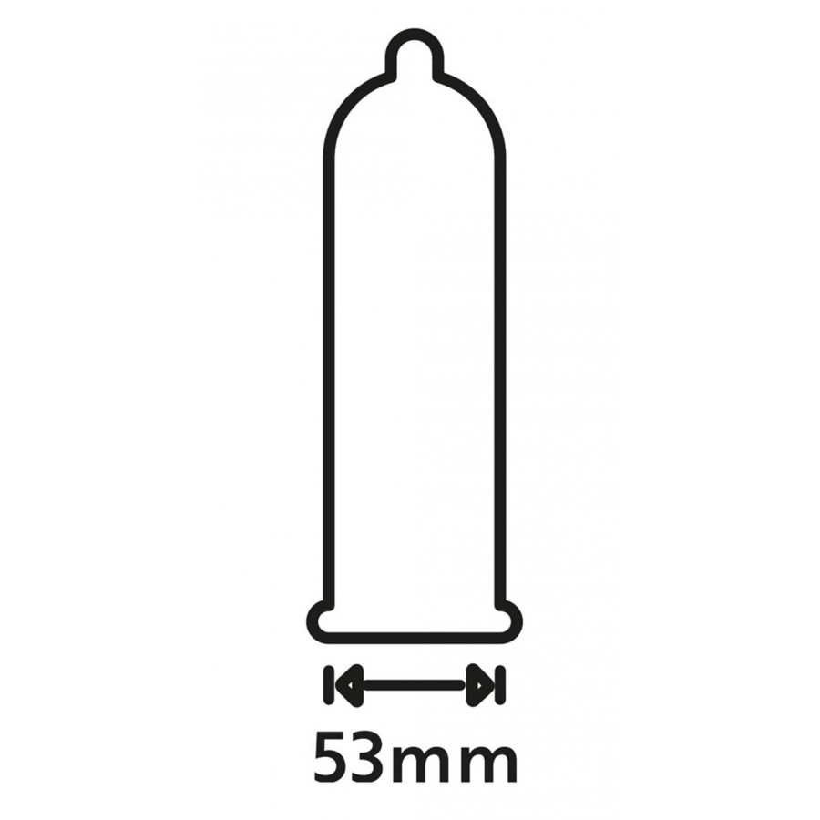 Préservatifs lubrifiés, plus épais, en latex x12 avec réservoir Extra Safe 53 mm - R416614