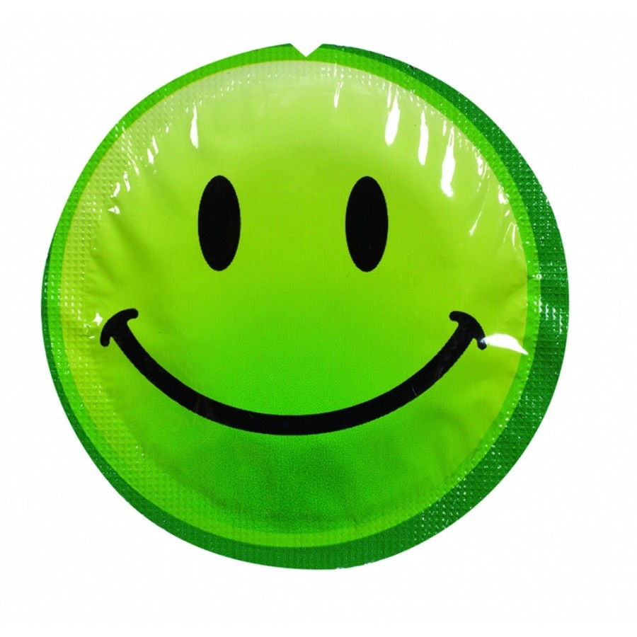 Préservatif lubrifié en latex smiley x 1 couleur aléatoire 54mm - 100EXSS Préservatif lubrifié en latex smiley x 1 couleur aléatoire 54mm - 100EXSS
