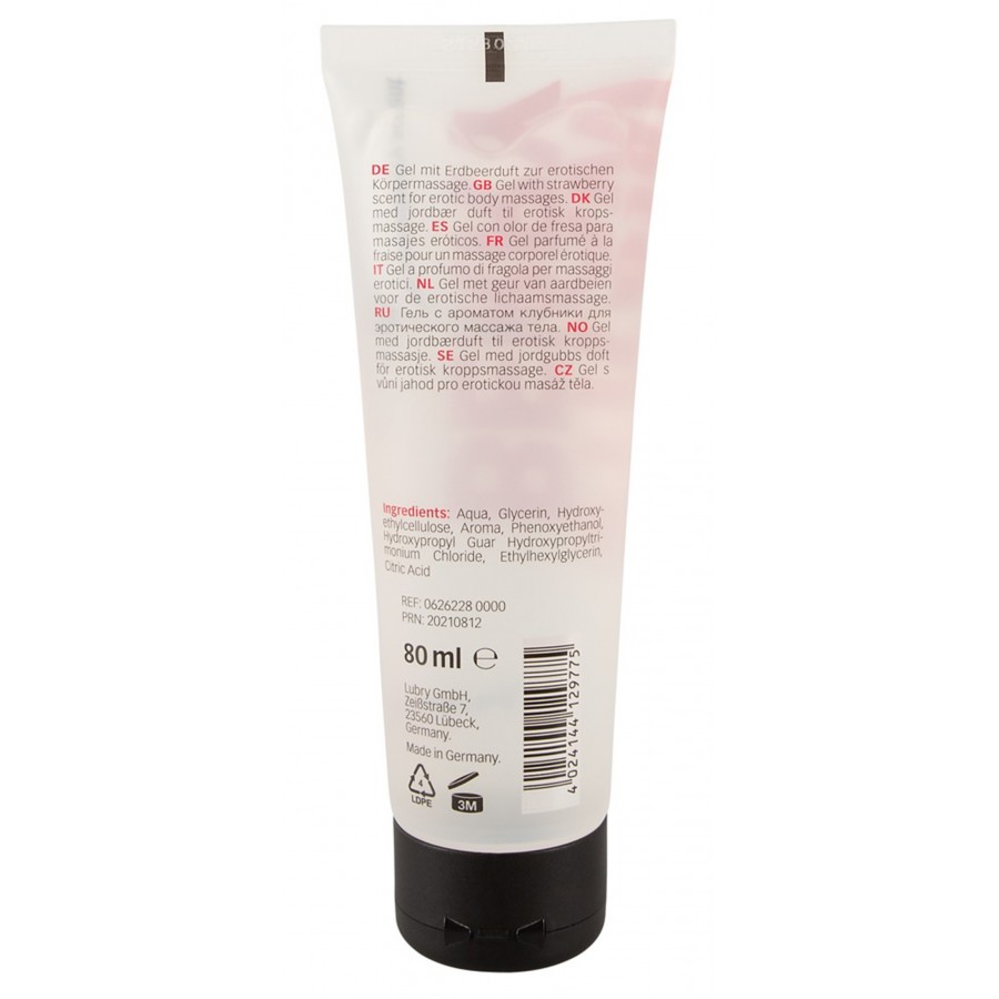 Lubrifiant à base d'eau arôme fraise, végétalien 80 ml - R626228