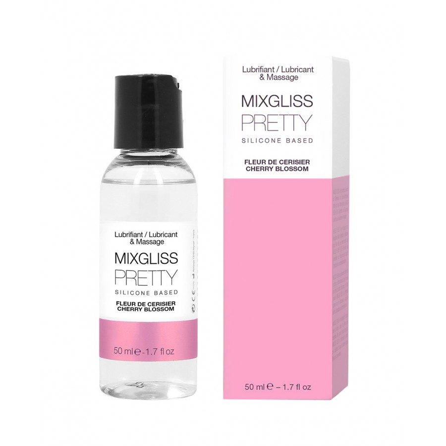 2 en 1 Lubrifiant et huile de massage silicone Mixgliss Pretty Fleur de cerisier 50 ML - MG2511 2 en 1 Lubrifiant et huile de massage silicone Mixgliss Pretty Fleur de cerisier 50 ML - MG2511