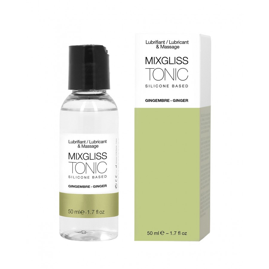 2 en 1 Lubrifiant et huile de massage silicone Mixgliss Tonic Gingembre 50 ML - MG2320 2 en 1 Lubrifiant et huile de massage silicone Mixgliss Tonic Gingembre 50 ML - MG2320