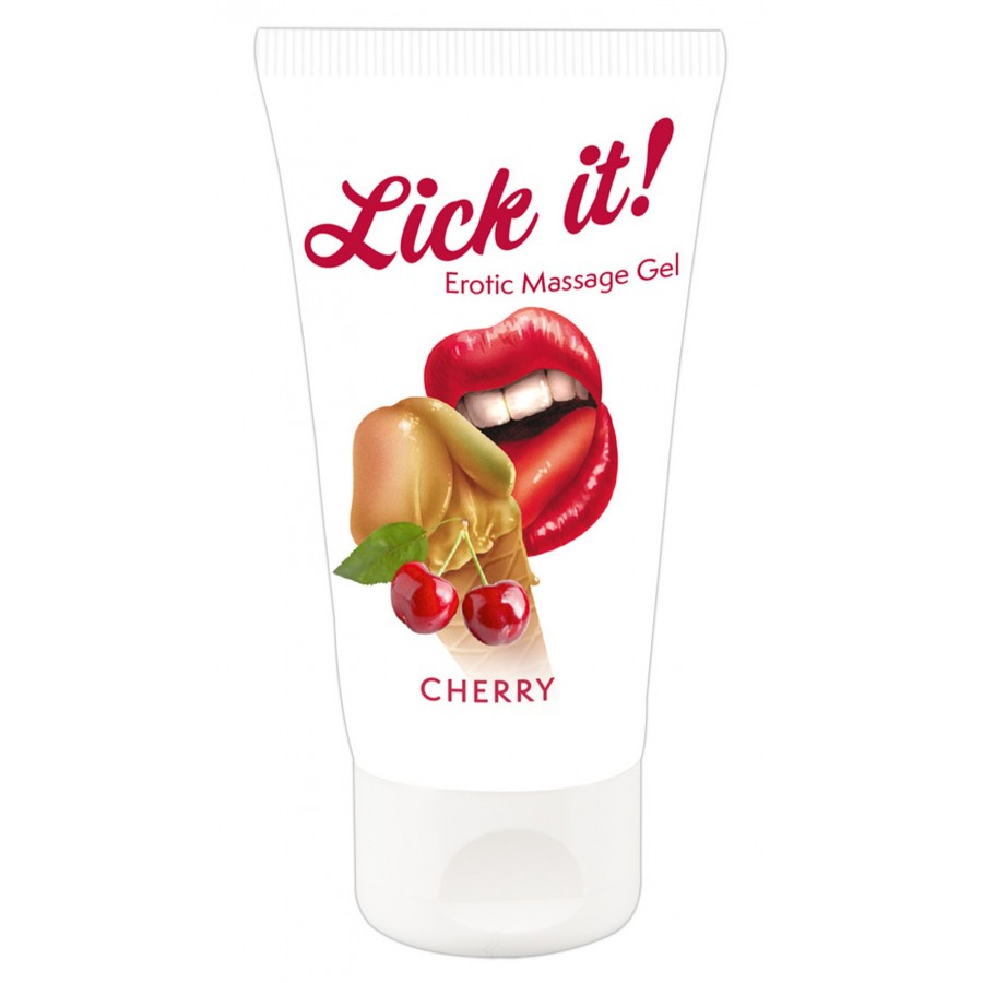 Lubrifiant et gel de massage végétalien comestible goût cerise 50ml - R625752 Lubrifiant et gel de massage végétalien comestible goût cerise 50ml - R625752
