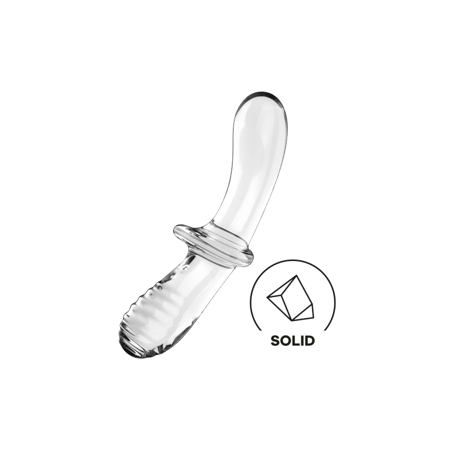 Gode en verre borosilicaté massif transparent Double Crystal Satisfyer - CC597829 Gode en verre borosilicaté massif transparent Double Crystal Satisfyer - CC597829