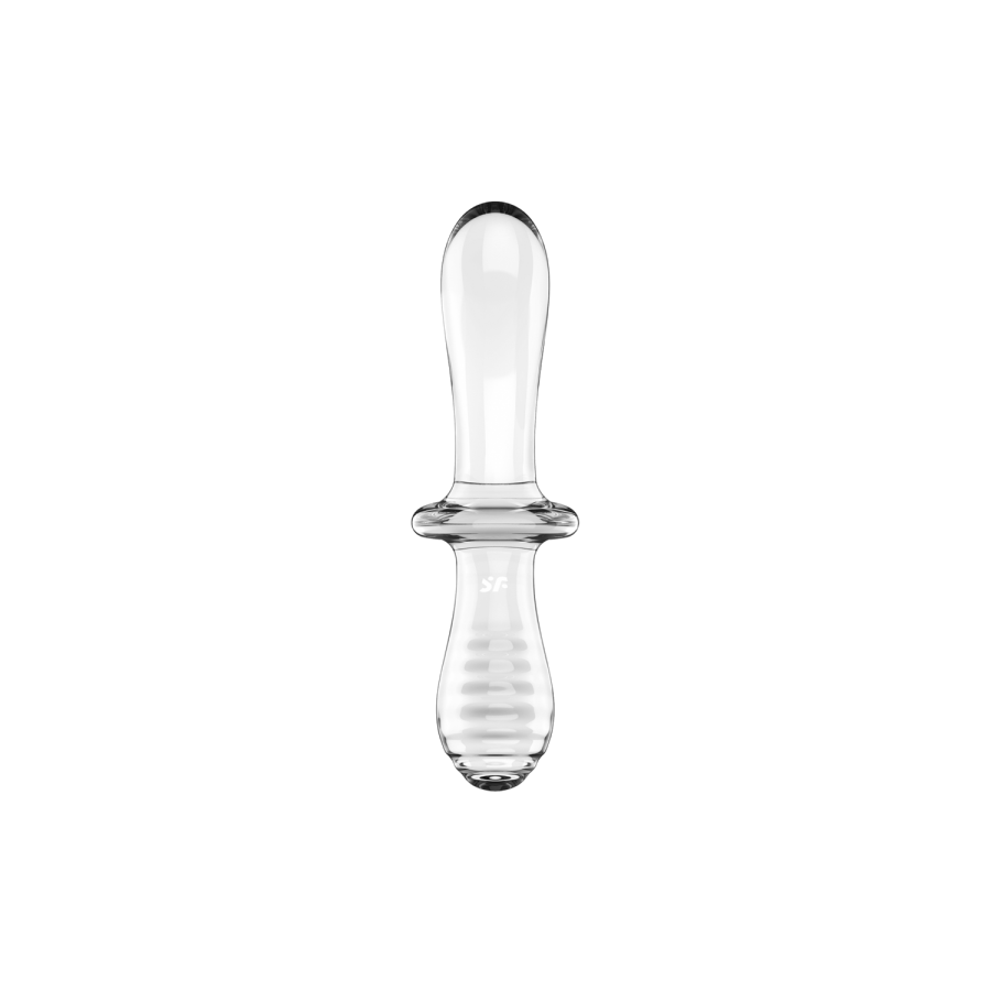 Gode en verre borosilicaté massif transparent Double Crystal Satisfyer - CC597829
