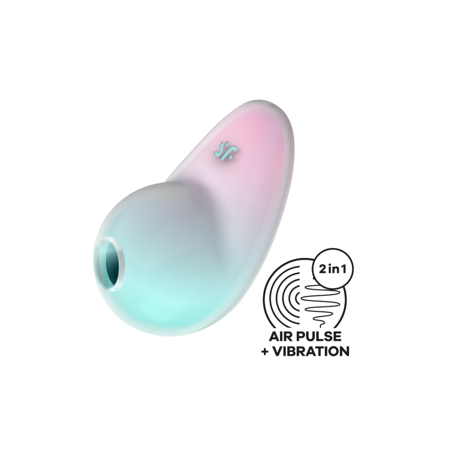 Stimulateur clitoridien par onde de pression sans contact et par vibration USB vert et rose, Pixie Dust Satisfyer - CC597837 Stimulateur clitoridien par onde de pression sans contact et par vibration USB vert et rose, Pixie Dust Satisfyer - CC597837