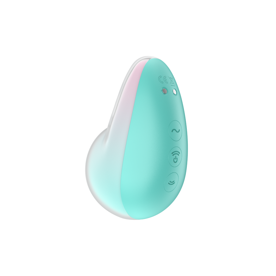 Stimulateur clitoridien par onde de pression sans contact et par vibration USB vert et rose, Pixie Dust Satisfyer - CC597837