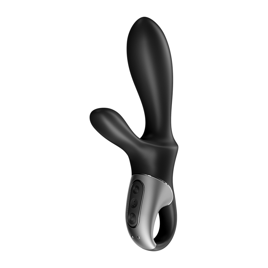 Vibromasseur rabbit noir USB, chauffant et connecté Heat Climax  Satisfyer - CC597791