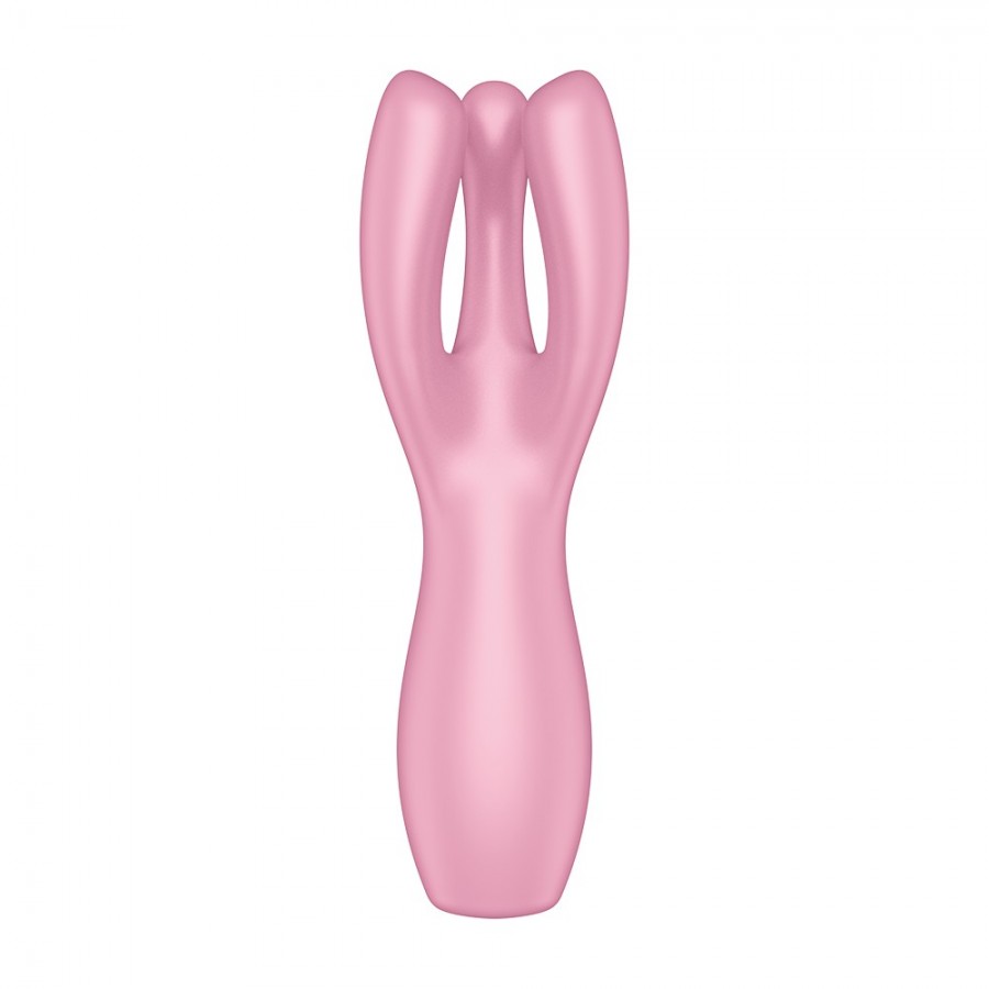 Vibromasseur point G avec stimulateur de clitoris USB rose Threesome 3 Satisfyer - CC597778