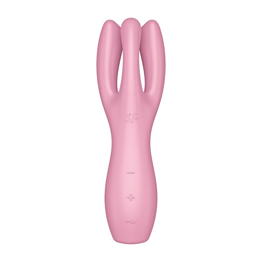 Vibromasseur point G avec stimulateur de clitoris USB rose Threesome 3 Satisfyer - CC597778
