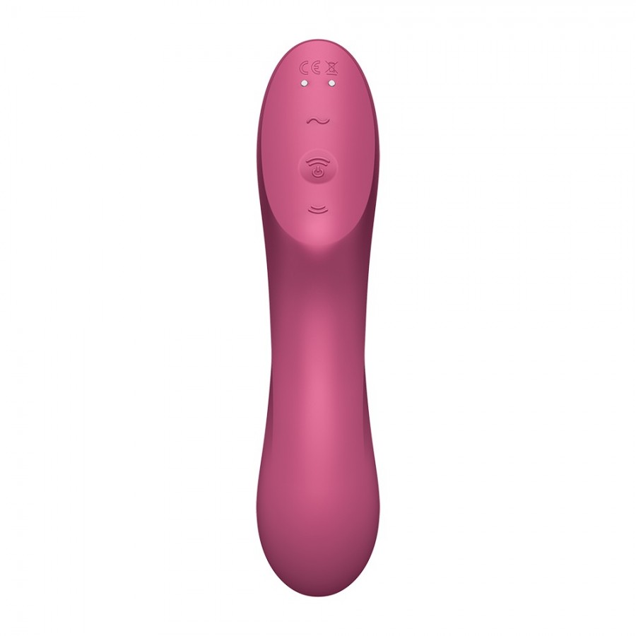 2 en 1 Stimulateur de clitoris et vibromasseur Curvy Trinity 3 rouge Satisfyer - CC597772