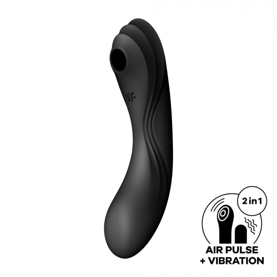 2 en 1 Stimulateur de clitoris et vibromasseur Curvy Trinity Noir 4 Satisfyer - CC597773 2 en 1 Stimulateur de clitoris et vibromasseur Curvy Trinity Noir 4 Satisfyer - CC597773