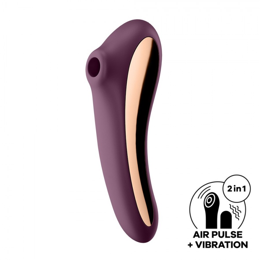 2 en 1 Stimulateur de clitoris et vibromasseur Dual kiss rouge Satisfyer - CC597774 2 en 1 Stimulateur de clitoris et vibromasseur Dual kiss rouge Satisfyer - CC597774