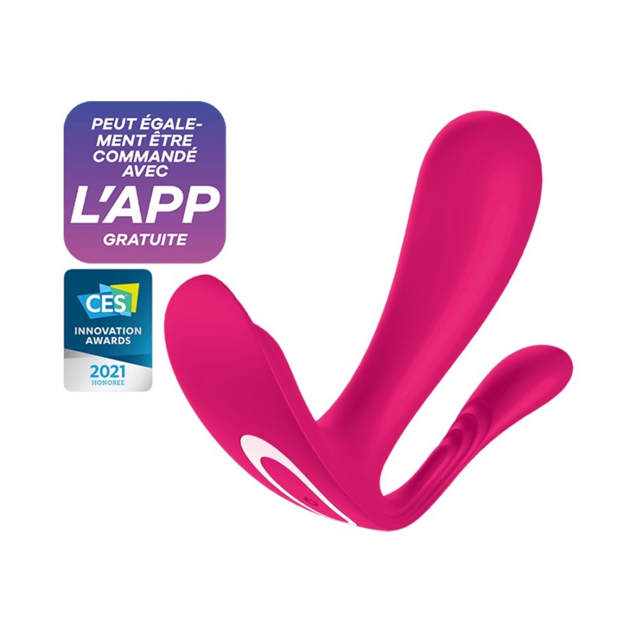 3 en 1 Vibromasseurs et stimulateur clitoridien rose connecté Top Secret Satisfyer - CC597755 3 en 1 Vibromasseurs et stimulateur clitoridien rose connecté Top Secret Satisfyer - CC597755