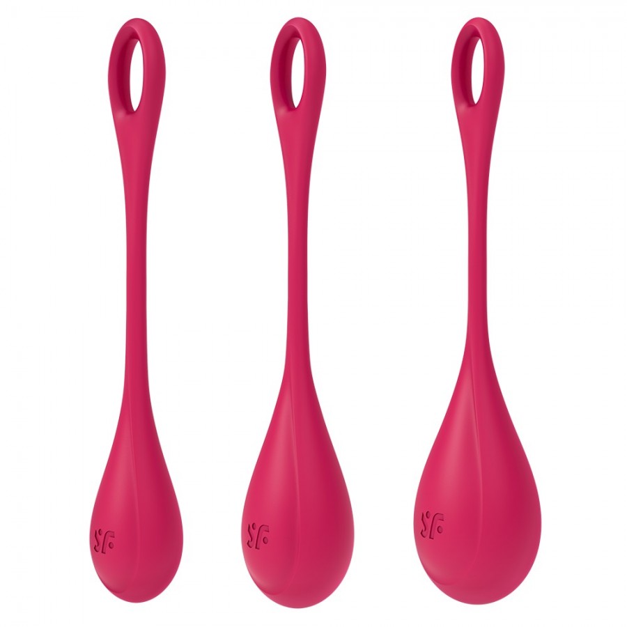 Set de 3 boules de geisha rouge Yoni Power 1 Satisfyer - CC597751 Set de 3 boules de geisha rouge Yoni Power 1 Satisfyer - CC597751