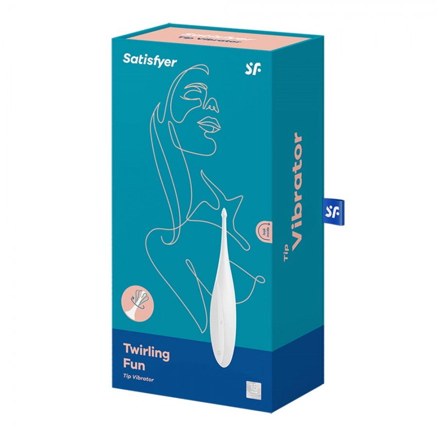 Stimulateur polyvalent pour zone ciblé blanc USB, Twirling Fun Satisfyer - CC597725 Stimulateur polyvalent pour zone ciblé blanc USB, Twirling Fun Satisfyer - CC597725