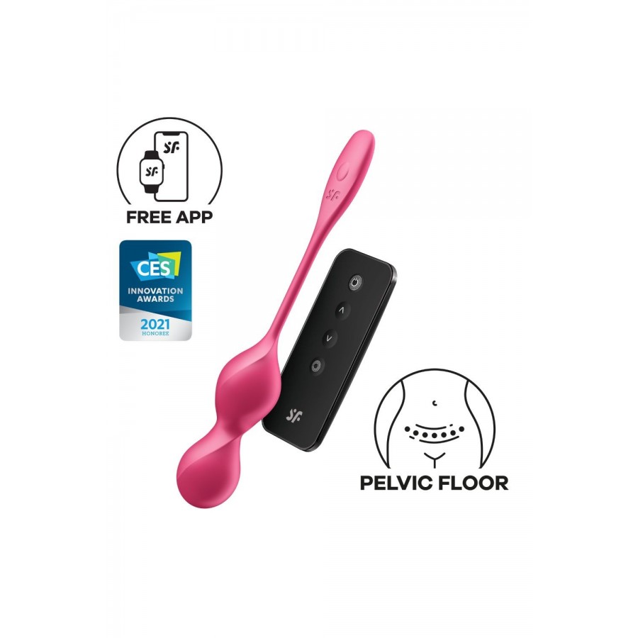 Boules de Geisha vibrantes télécommandées fushia Love Birds 2 Satisfyer - CC597866 Boules de Geisha vibrantes télécommandées fushia Love Birds 2 Satisfyer - CC597866