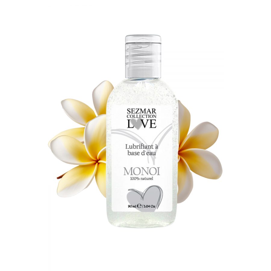 Lubrifiant à base d'eau 100% naturel Monoï 90 ml - SEZ085 Lubrifiant à base d'eau 100% naturel Monoï 90 ml - SEZ085