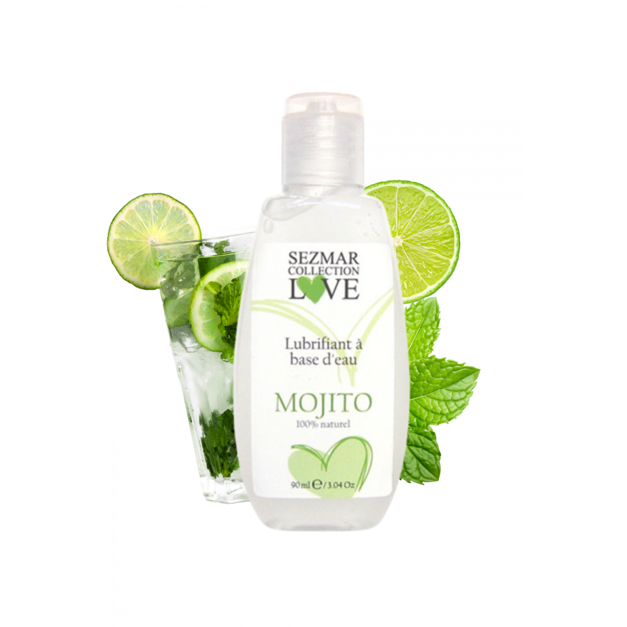 Lubrifiant à base d'eau 100% naturel Mojito 90 ml - SEZ084 Lubrifiant à base d'eau 100% naturel Mojito 90 ml - SEZ084