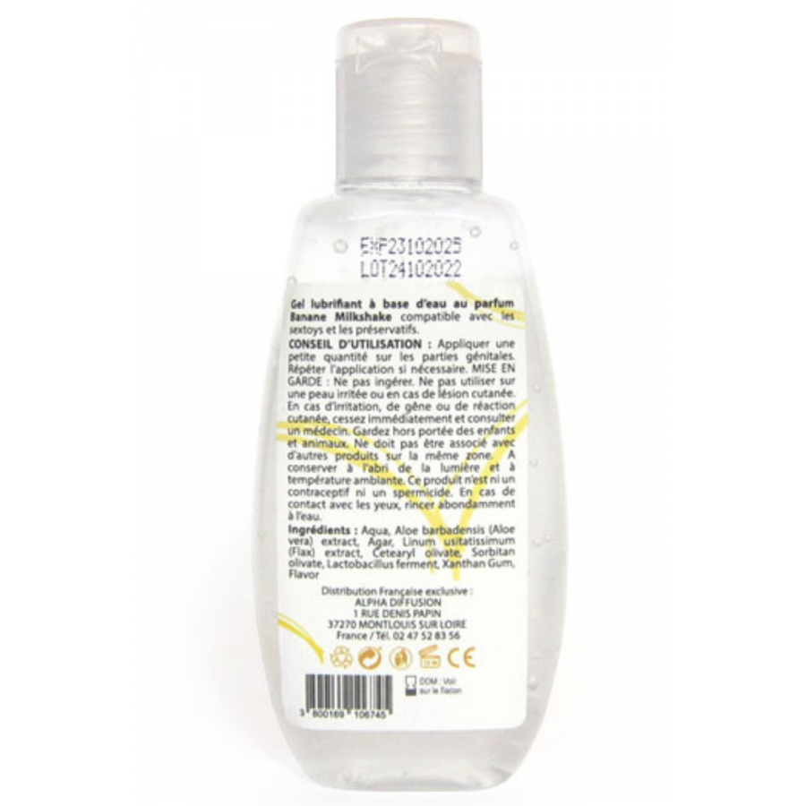 Lubrifiant à base d'eau 100% naturel Banane Milkshake 90 ml - SEZ083