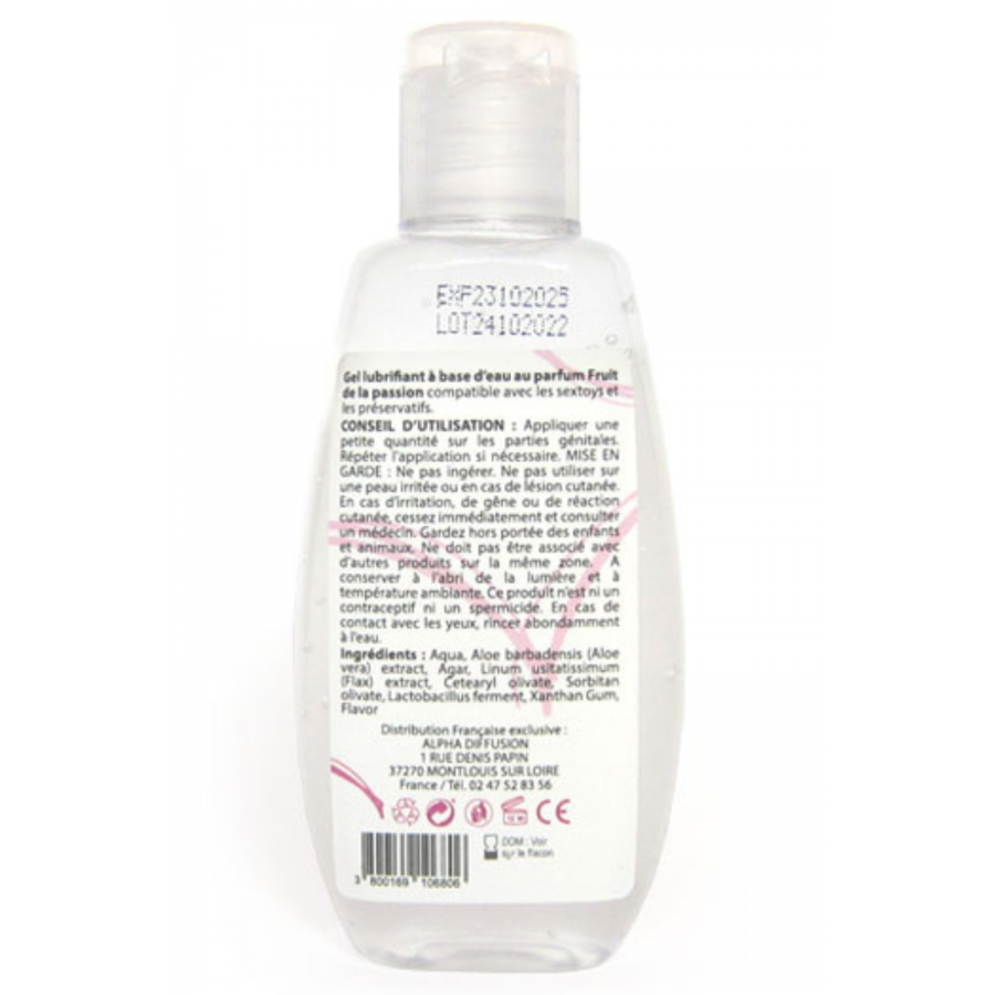 Lubrifiant à base d'eau 100% naturel Fruit de la passion 90ml - SEZ078 Lubrifiant à base d'eau 100% naturel Fruit de la passion 90ml - SEZ078