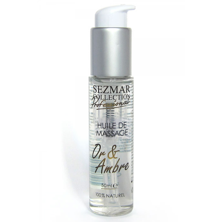 Huile de massage professionnelle Or Ambre 100% naturelle 50 ml - SEZ094 Huile de massage professionnelle Or Ambre 100% naturelle 50 ml - SEZ094