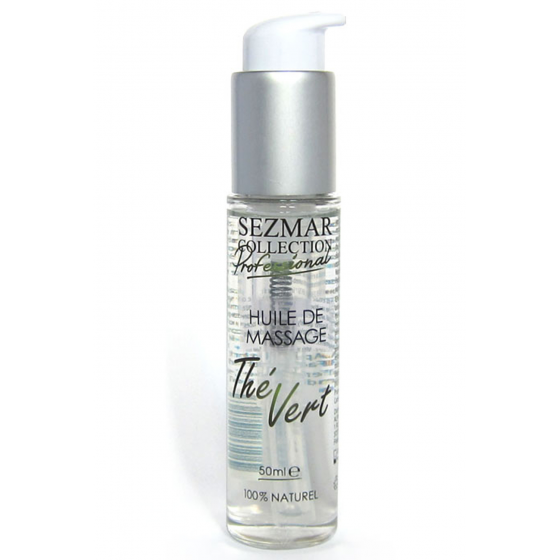 Huile de massage professionnelle Thé Vert 100% naturelle 50 ml - SEZ096