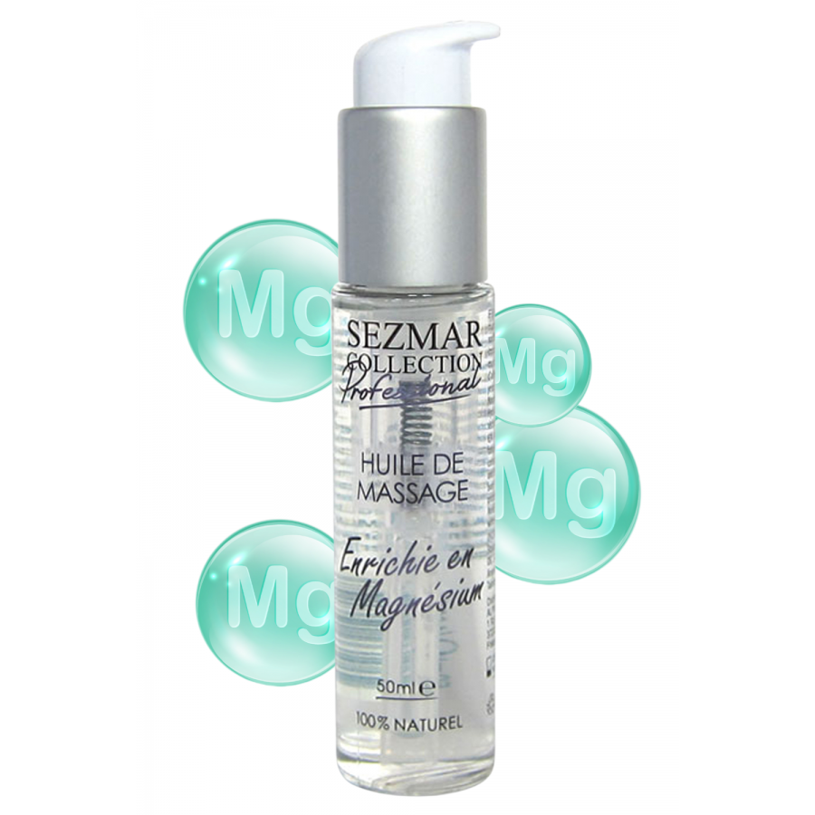 Huile de massage professionnelle Enrichie en Magnésium 100% naturelle 50 ml - SEZ097 Huile de massage professionnelle Enrichie en Magnésium 100% naturelle 50 ml - SEZ097