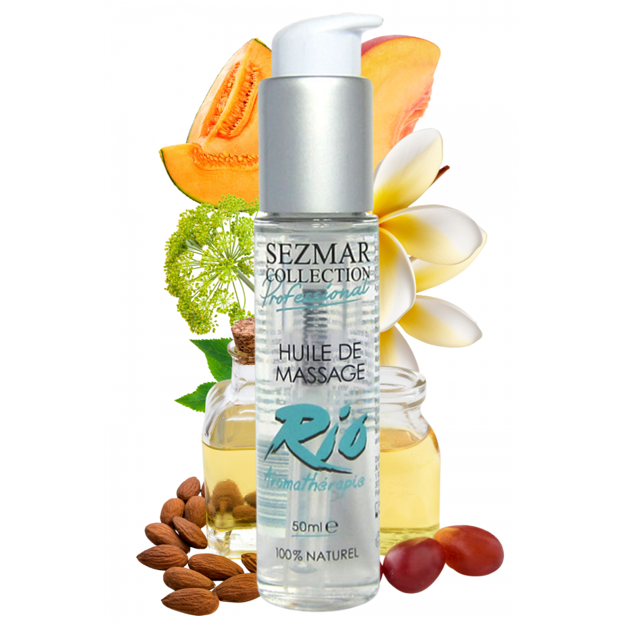 Huile de massage professionnelle RIO 100% naturelle 50 ml - SEZ098