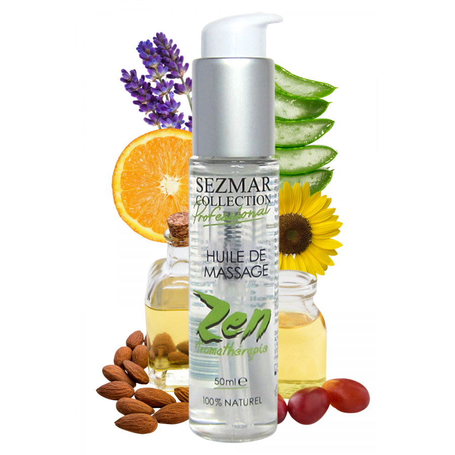 Huile de massage professionnelle ZEN 100% naturelle 50 ml - SEZ099