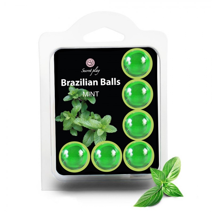 6 boules de massage brésiliennes à la menthe - BZ3386-8 6 boules de massage brésiliennes à la menthe - BZ3386-8